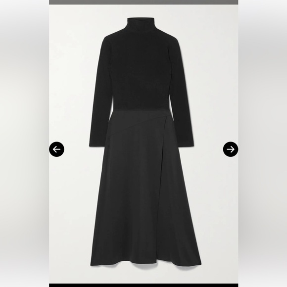 Vince Paneled Wool And Cashmere-Blend Midi Dress Size 10 - Picture 3 of 11